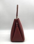 Like Dreams Red Faux Leather Yara Top Handle Crossbody Bag