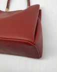 Like Dreams Red Faux Leather Yara Top Handle Crossbody Bag