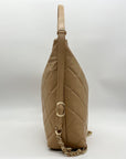 Like Dreams Camel Quilted Convertible Shoulder Bag With Wallet