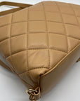 Like Dreams Camel Quilted Convertible Shoulder Bag With Wallet