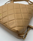 Like Dreams Camel Quilted Convertible Shoulder Bag With Wallet