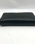 Michael Kors Black Leather Jet Set Large Flat Multifunction Smartphone Wristlet