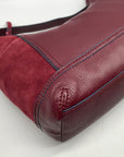 The Sak Burgundy Suede Kendra Shoulder Bag