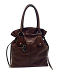 Todd's Brown Leather D-Bag Satchel