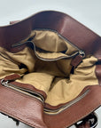 Todd's Brown Leather D-Bag Satchel