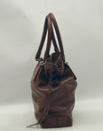 Todd's Brown Leather D-Bag Satchel