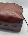 Todd's Brown Leather D-Bag Satchel