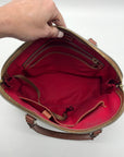 Dooney & Bourke Grey Pebble Grain Zip Zap Satchel Bag