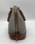 Dooney & Bourke Grey Pebble Grain Zip Zap Satchel Bag