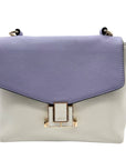 Lodis Periwinkle And White Envelope Crossbody Bag