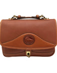 Dooney & Bourke Peanut Brown Pebbled Grain Leather Carrier Crossbody