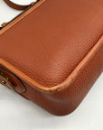 Dooney & Bourke Peanut Brown Pebbled Grain Leather Carrier Crossbody