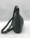 Etienne Aigner Smokey Grey Vintage Leather Shoulder Bag