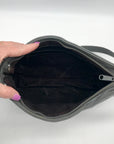 Etienne Aigner Smokey Grey Vintage Leather Shoulder Bag
