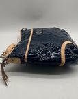 Coach Navy Blue Patent Leather Peyton Shoulder Bag-F20022