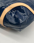 Coach Navy Blue Patent Leather Peyton Shoulder Bag-F20022