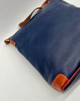 Dooney And Bourke Navy Pebbled Leather adjustable Crossbody