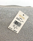 Michael Kors Silver Leather Carmela Small Pouchette Crossbody Bag