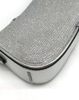 Michael Kors Silver Leather Carmela Small Pouchette Crossbody Bag
