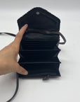 Brighton Brown Croc-Embossed Wallet Crossbody