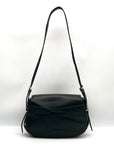 Michael Kors Black Leather Medium Lydia Flap Messenger Bag