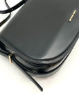 Michael Kors Black Leather Medium Lydia Flap Messenger Bag