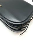 Michael Kors Black Leather Medium Lydia Flap Messenger Bag