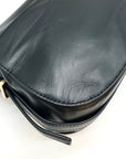 Michael Kors Black Leather Medium Lydia Flap Messenger Bag