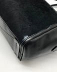 Reed Krakoff Black Leather & Calf Hair Atlantique Satchel