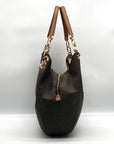 Michael Kors Brown & Acorn Signature Coated Canvas Lillie Shoulder Bag