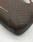 Michael Kors Brown & Acorn Signature Coated Canvas Lillie Shoulder Bag