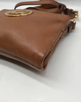 Michael Kors Brown Leather Fulton Crossbody Bag