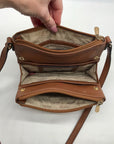 Michael Kors Brown Leather Fulton Crossbody Bag