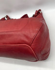 Longaberger Red Leather Rachel Shoulder Bag