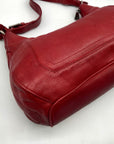 Longaberger Red Leather Rachel Shoulder Bag