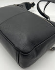 Mancini Black Pebbled Leather June Crossbody Bag