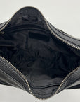 Mancini Black Pebbled Leather June Crossbody Bag