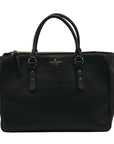 Kate Spade Black Pebbled Leather Mulberry Street Lise Satchel Bag