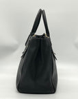 Kate Spade Black Pebbled Leather Mulberry Street Lise Satchel Bag