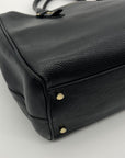 Kate Spade Black Pebbled Leather Mulberry Street Lise Satchel Bag