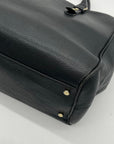 Kate Spade Black Pebbled Leather Mulberry Street Lise Satchel Bag