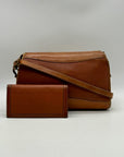 Dooney & Bourke Vintage Peanut Butter Pebbled Leather Crossbody Set