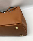 Kattee Caramel Leather Shoulder Bag