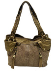 B. Markowsky Leopard Print Leather Shoulder Bag