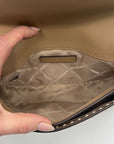 Michael Kors Camel Leather Mila Chain Sling Messenger Bag