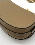 Michael Kors Camel Leather Mila Chain Sling Messenger Bag