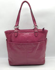 Coach Purple Patent Leather Gallery Embossed Tote Bag F19818