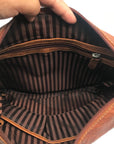 Jack Georges Brown Leather Voyager Sophia Hobo bag