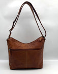 Jack Georges Brown Leather Voyager Sophia Hobo bag
