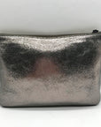 Marc Jacobs Dark Glossy Gray Zip Pouch